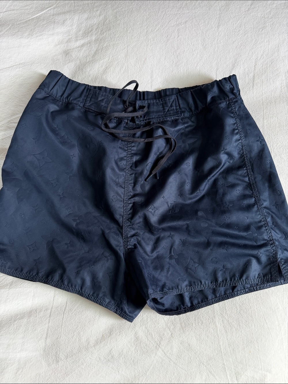 Men's Navy Louis Vuitton swim trunks